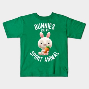 Bunnies Are My Spirit Animal Bunny Lovers Gift Kids T-Shirt